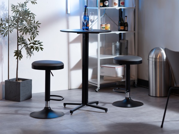 ハイスツール 座面高61-82cm スツール 高さ調節 昇降式 レザー調 モノトーン 椅子 ハイスツール 座面高61-82cm スツール 高さ調節 昇降式 レザー調 モノトーン 椅子