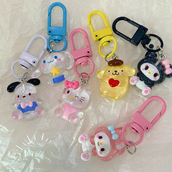 Qoo10] キラキラ全身キティキーホルダーかわいいキ