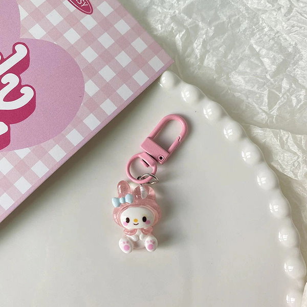 Qoo10] キラキラ全身キティキーホルダーかわいいキ