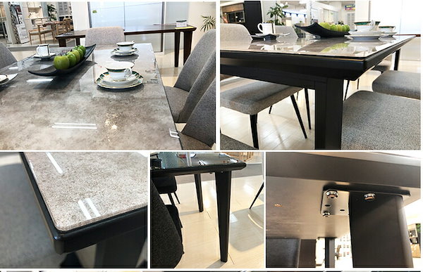 Qoo10] ダイニングテーブル ガラス 国産 大理石