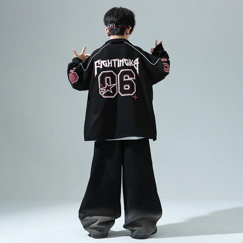 子供の街のダンスのファッション服の子供の野球の女の子のhiphopのコートの男の子のヒップホップの出演服のスーツの街のダンスの服装 子供の街のダンスのファッション服の子供の野球の女の子のhiphopのコートの男の子のヒップホップの出演服のスーツの街のダンスの服装