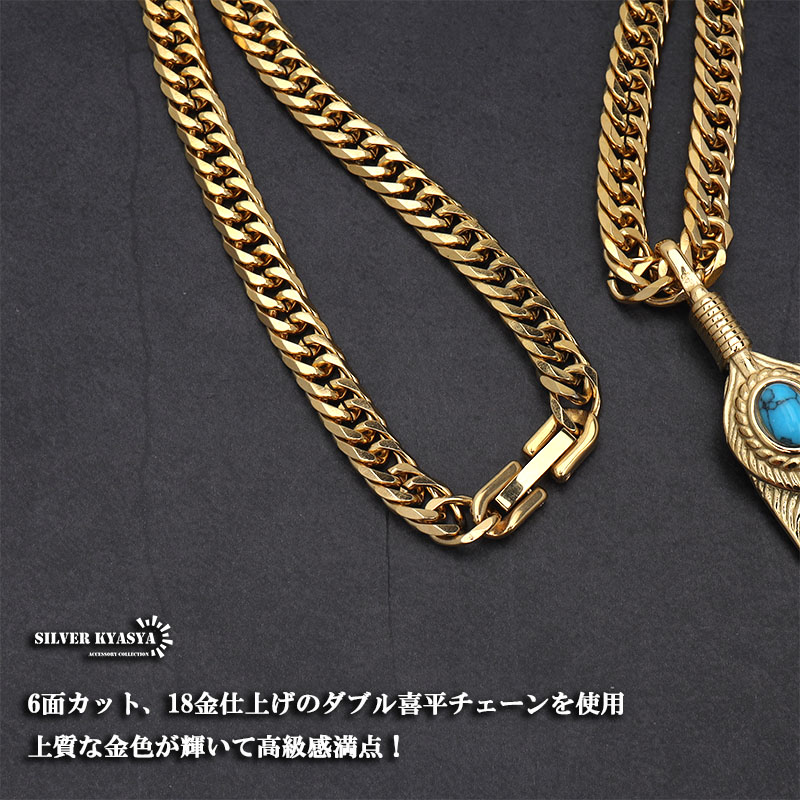 ステンレス フェザーネックレス [nc048-n348-6mm]