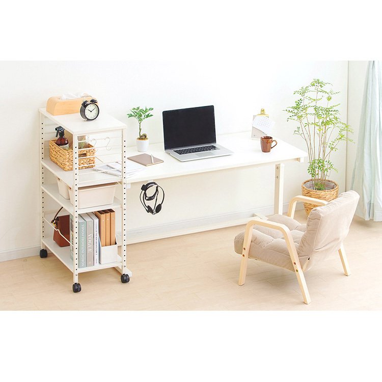 デスクサイドワゴン DSW-600 ブラック ホワイト ワゴン デスクワゴン デスクサイド 机脇 サ　メガ割