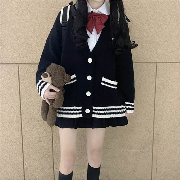 入学式 卒業式 スーツ 女の子 ニット カーディガン 子供服 jk 5点セット ゆったりサイズ フォーマル スーツ 女児 チェック 中学生 高校生 中高生 通学 制服 結婚式 お受験 発表会 演奏会