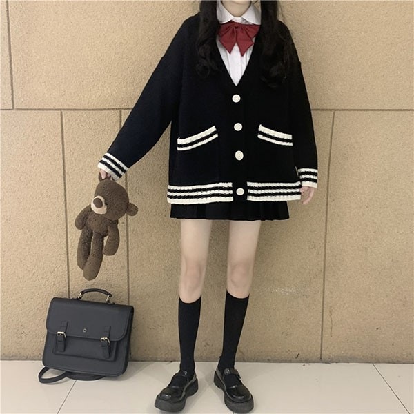 入学式 卒業式 スーツ 女の子 ニット カーディガン 子供服 jk 5点セット ゆったりサイズ フォーマル スーツ 女児 チェック 中学生 高校生 中高生 通学 制服 結婚式 お受験 発表会 演奏会