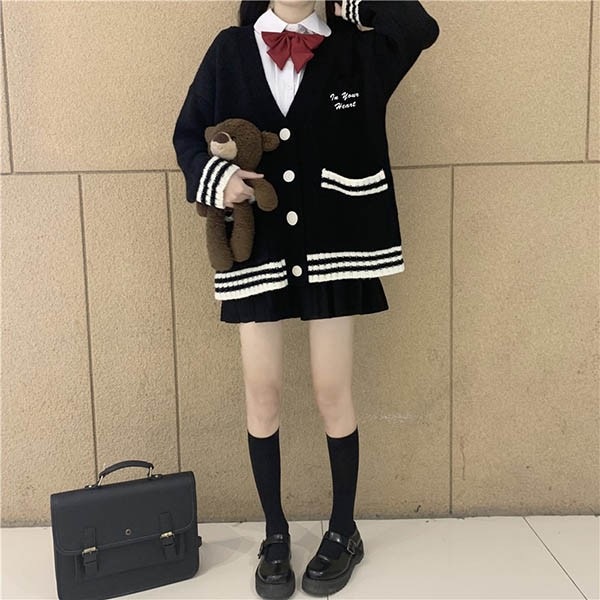 入学式 卒業式 スーツ 女の子 ニット カーディガン 子供服 jk 5点セット ゆったりサイズ フォーマル スーツ 女児 チェック 中学生 高校生 中高生 通学 制服 結婚式 お受験 発表会 演奏会