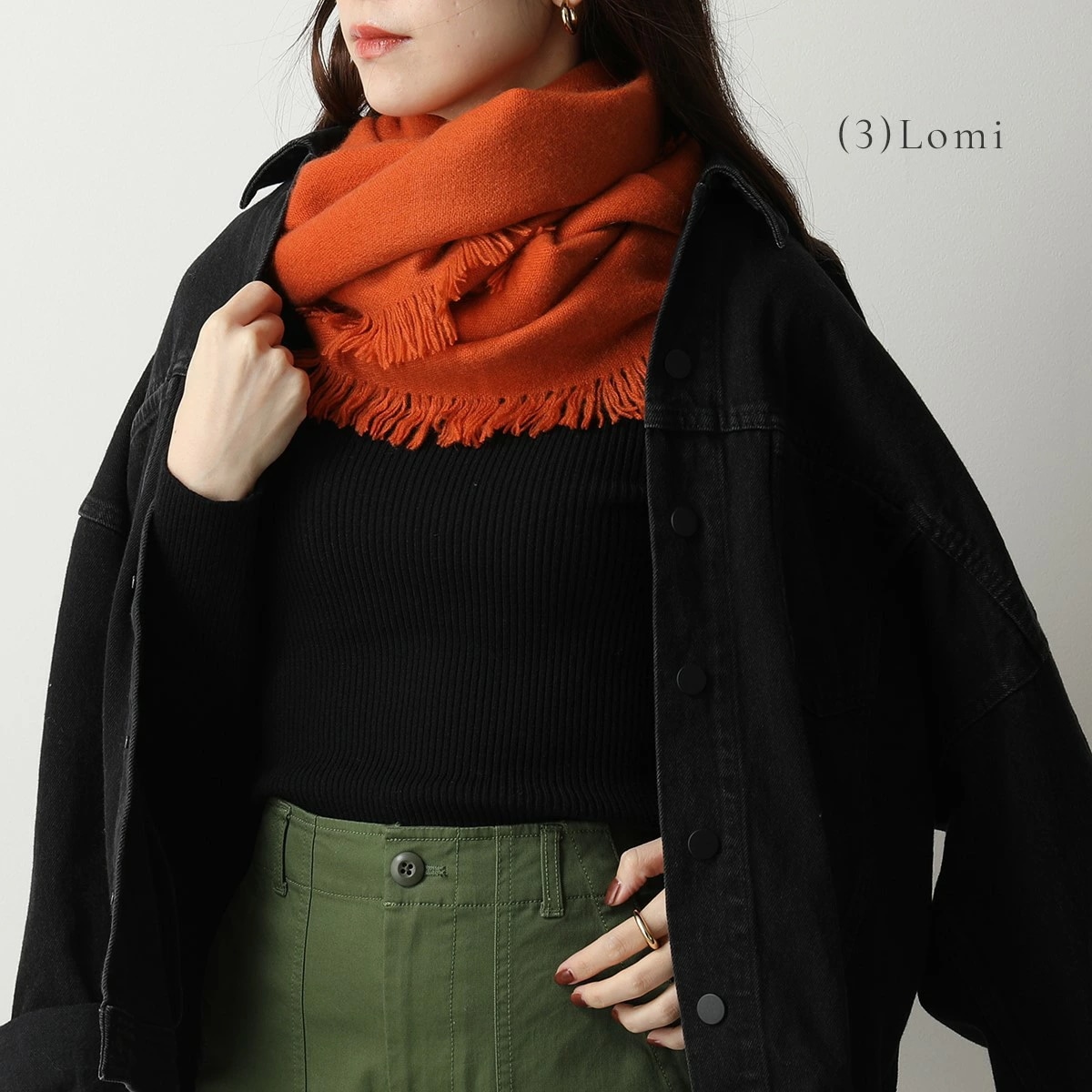 douce gloire ドゥースグロワール DOUBLE FACE カラー7色 カシミヤ混ウール 無地 マフラー ストール レディース