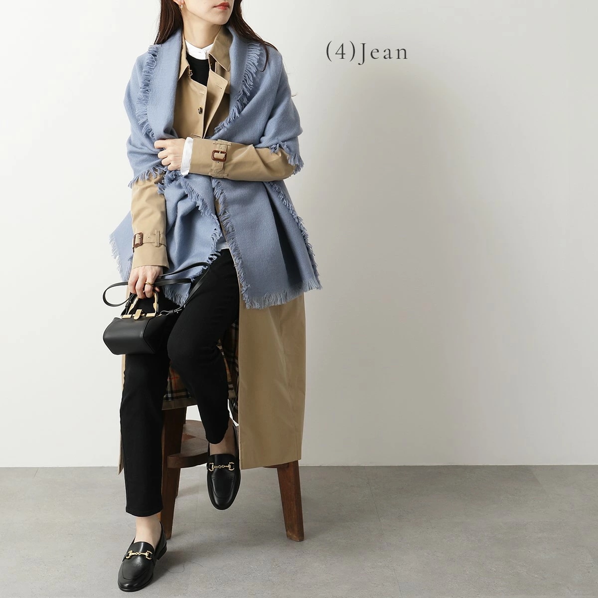 douce gloire ドゥースグロワール DOUBLE FACE カラー7色 カシミヤ混ウール 無地 マフラー ストール レディース