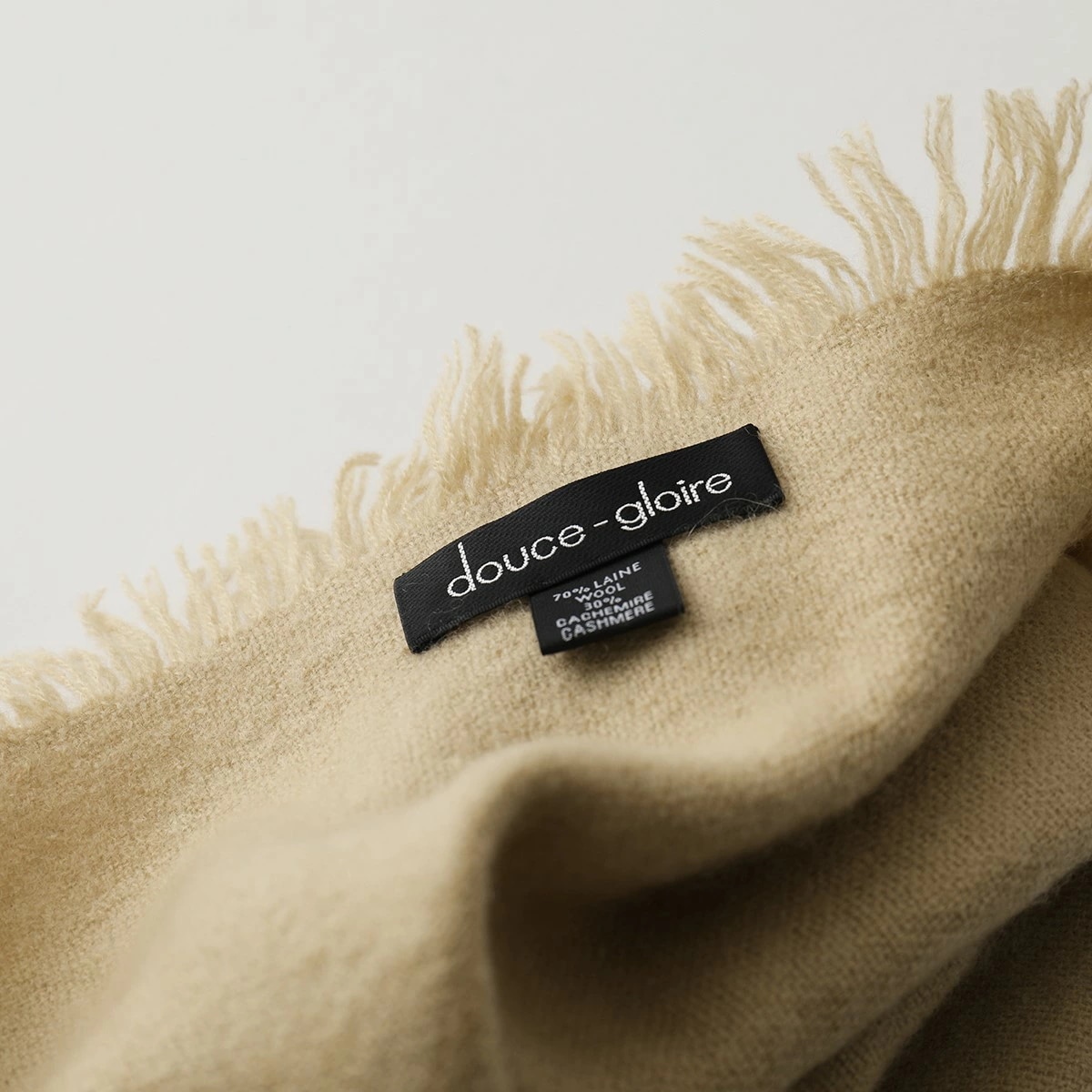 douce gloire ドゥースグロワール DOUBLE FACE カラー7色 カシミヤ混ウール 無地 マフラー ストール レディース