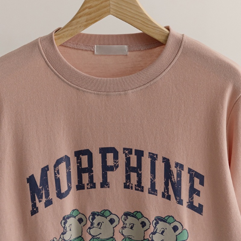 [ELYSIA] クォータンプリントスリットスウェットシャツ