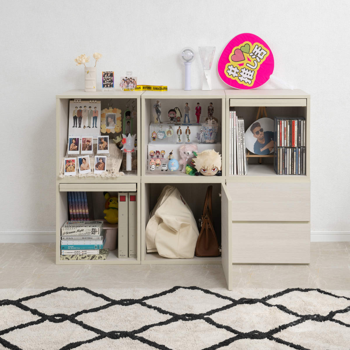 キューブラック 幅39cm 引出しタイプ 推し活収納 収納ボックス 組み合わせ A4対応 棚 ラック BOX 引出し 2段 推し シェルフ 収納 飾り棚 ディスプレイラック 多目的ラック キューブラック 幅39cm 引出しタイプ 推し活収納 収納ボックス 組み合わせ A4対応 棚 ラック BOX 引出し 2段 推し シェルフ 収納 飾り棚 ディスプレイラック 多目的ラック