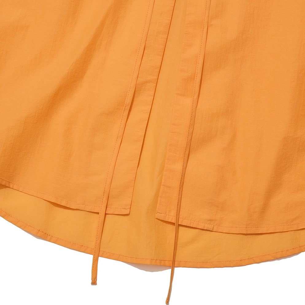LACE-UP OVER SHIRT_WHITE,SKY STRIPE,ORANGE