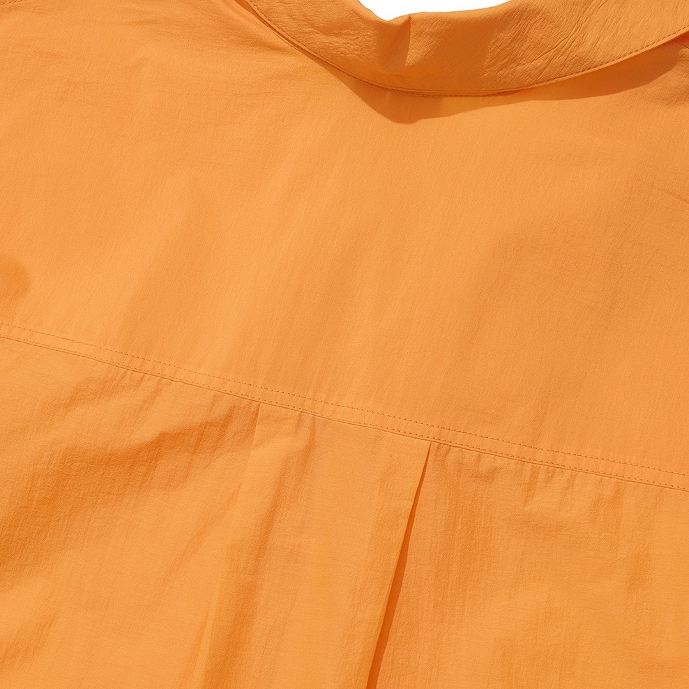 LACE-UP OVER SHIRT_WHITE,SKY STRIPE,ORANGE