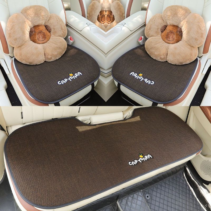 工ガ割-車のクッション通用の四のかわいい半包みのシートのクッションのカバーのの亜麻の車のクッションの女性の通風の車のマット 工ガ割-車のクッション通用の四のかわいい半包みのシートのクッションのカバーのの亜麻の車のクッションの女性の通風の車のマット