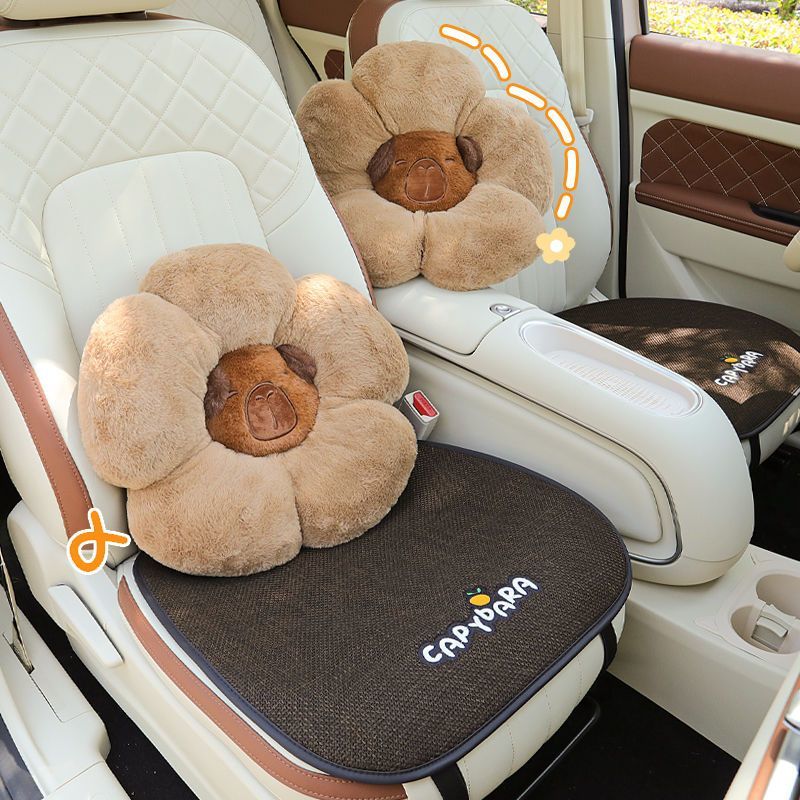 工ガ割-車のクッション通用の四のかわいい半包みのシートのクッションのカバーのの亜麻の車のクッションの女性の通風の車のマット 工ガ割-車のクッション通用の四のかわいい半包みのシートのクッションのカバーのの亜麻の車のクッションの女性の通風の車のマット