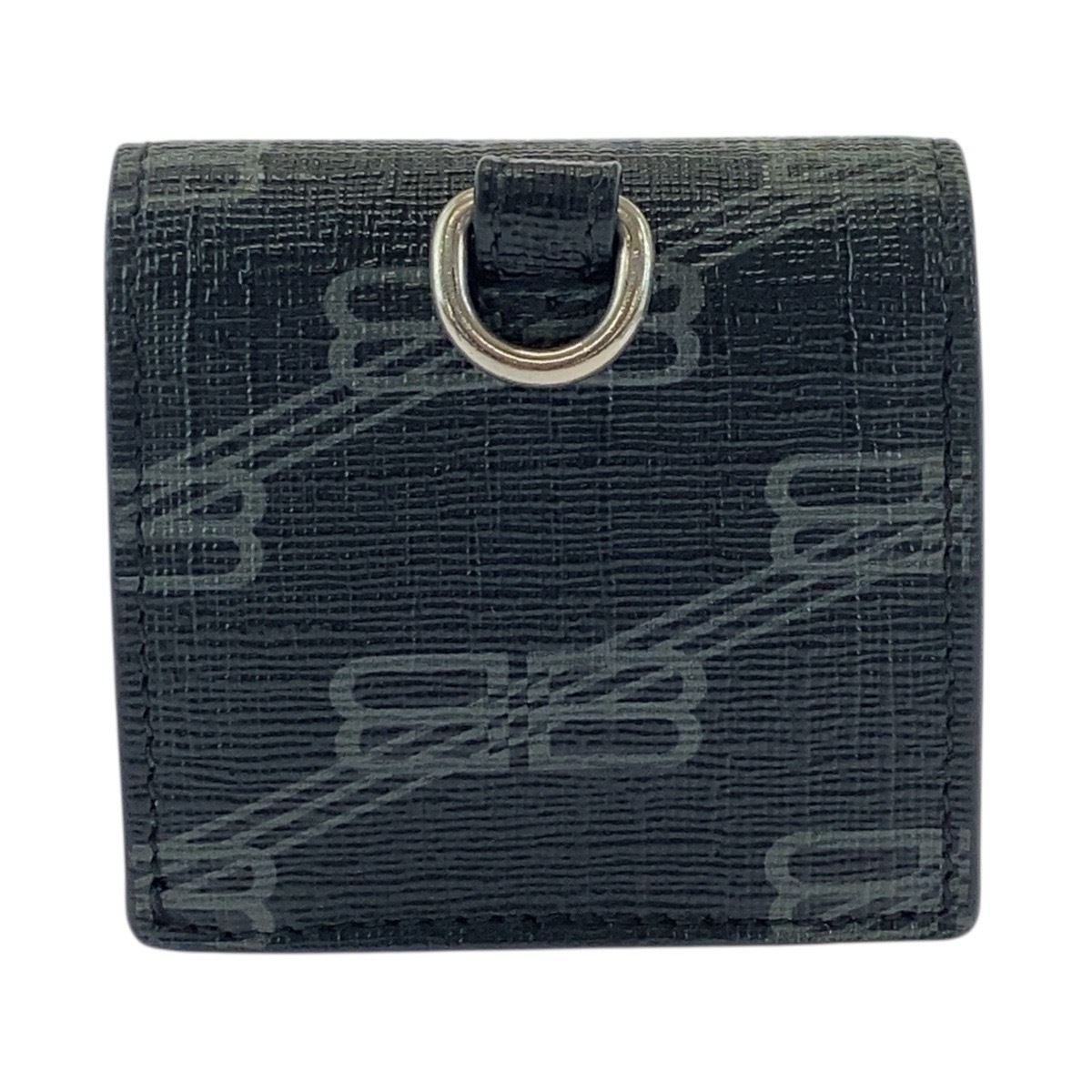 美品 BBモノグラム ブラック 黒 シルバー金具 PVC 702589 1061 エアポッズケース AirPodsケース 男女兼用 メンズ 502721