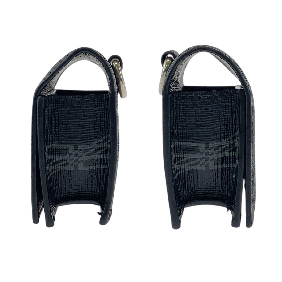 美品 BBモノグラム ブラック 黒 シルバー金具 PVC 702589 1061 エアポッズケース AirPodsケース 男女兼用 メンズ 502721