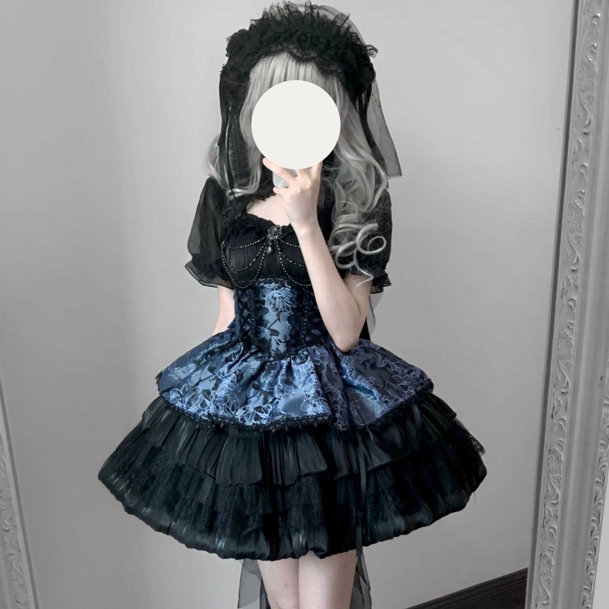 コスプレドレス Lolita 洋服 ダーク系 jsk キャミソールワンピース 韓国 花嫁 茶会