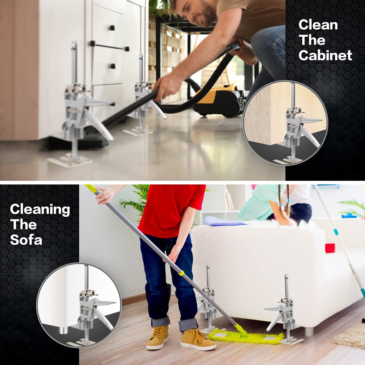 ジャッキスタンド 200kgの耐荷重 ミニジャッキ スタンド ハンドジャッキ ラボタイルレベリングシステム ドア使用ボードリフター ステンレス 省力 ミニ昇降台 調整器 定規付き タイル設置補助装置