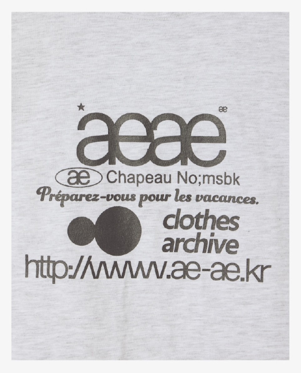 【aeae】 WEB LOGO CROP T-SHIRTS : LIGHT GREY 【aeae】 WEB LOGO CROP T-SHIRTS : LIGHT GREY
