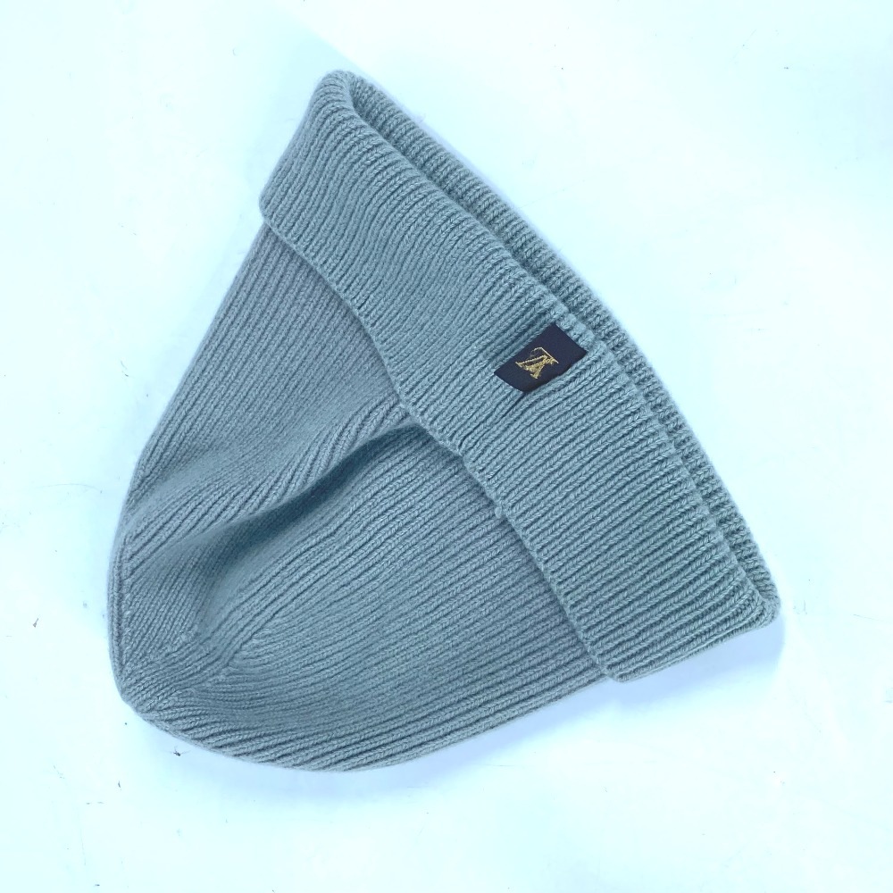 ニット帽 ロゴ ビーニー 帽子 ニット帽 ニットキャップ カシミヤ グリーン系