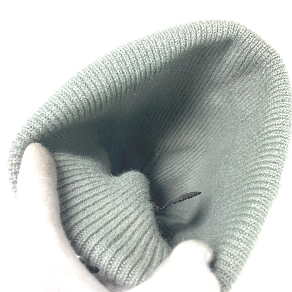 ニット帽 ロゴ ビーニー 帽子 ニット帽 ニットキャップ カシミヤ グリーン系