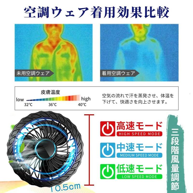 マラソン10%off 2024新 空調作業服 2個日本発の冷却技術ファン 付き -12℃ 瞬間冷却 3段階風量調節 空調ウェア 作業服 半袖 夏用 速乾 空調 服 超軽量い夏服 熱中症対策 冷却服 U