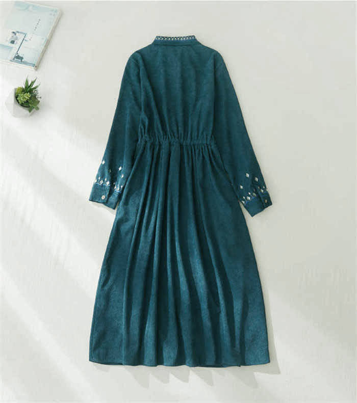 即納 コーデュロイ ワンピース レディース 刺繍 ロング 長袖 コーデュロイワンピース ゆったり 着痩せ ウエストリボン 秋冬 レトロ きれいめ 通勤 オフィス エレガント 着回し 大人 カジュアル 即納 コーデュロイ ワンピース レディース 刺繍 ロング 長袖 コーデュロイワンピース ゆったり 着痩せ ウエストリボン 秋冬 レトロ きれいめ 通勤 オフィス エレガント 着回し 大人 カジュアル