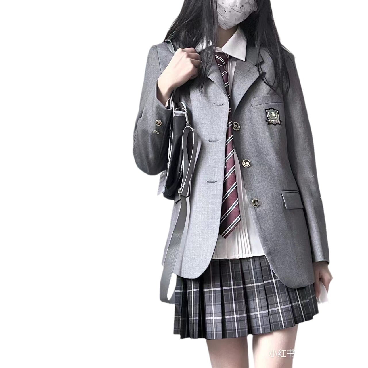 秋冬太いmmの女性用大きいサイズコート本草中jk制服ブレザー女性用オリジナルカレッジ風学生服