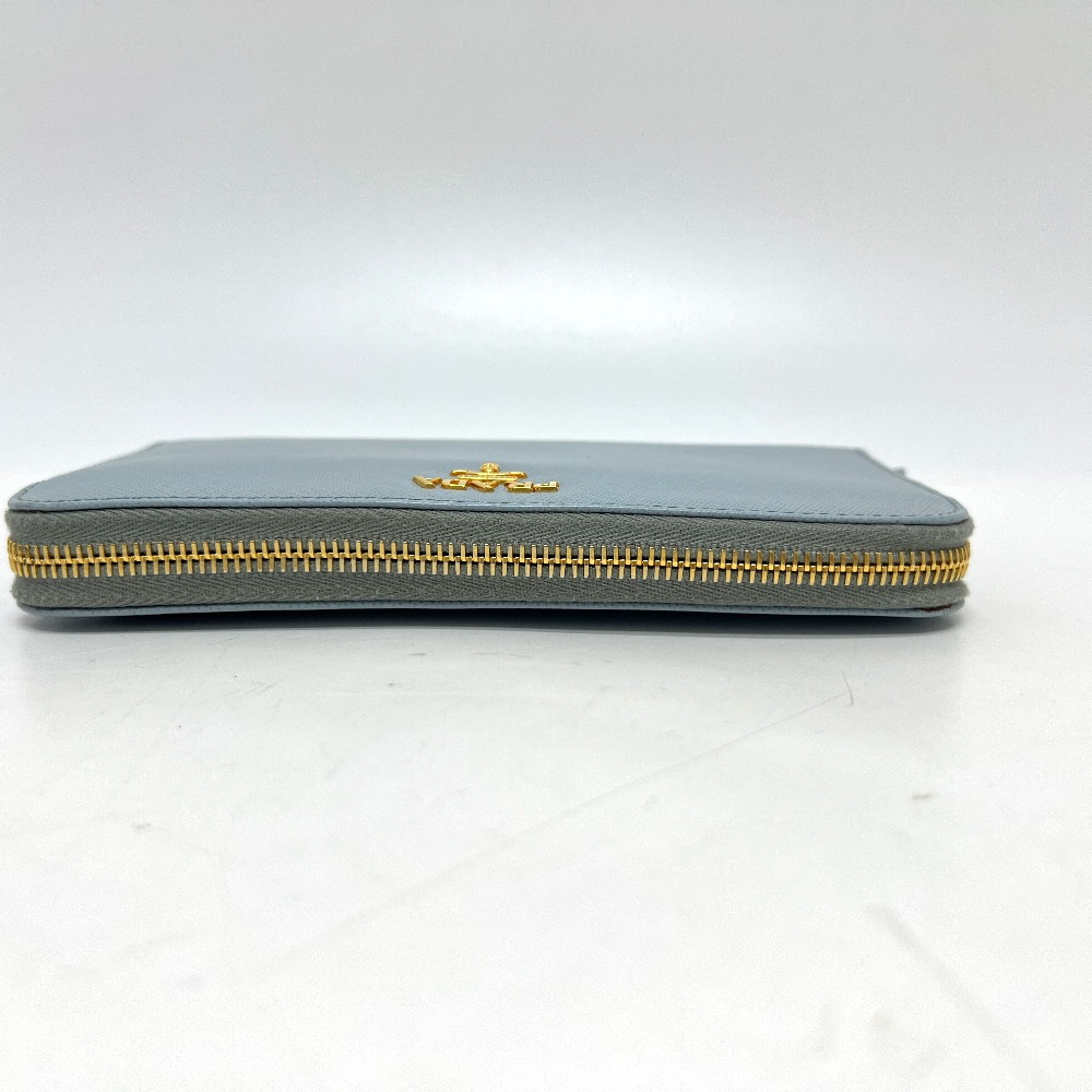 長財布 1M0506 ロゴ ラウンドファスナー 長財布 財布 ウォレット サフィアーノレザ- ブルー 長財布 1M0506 ロゴ ラウンドファスナー 長財布 財布 ウォレット サフィアーノレザ- ブルー