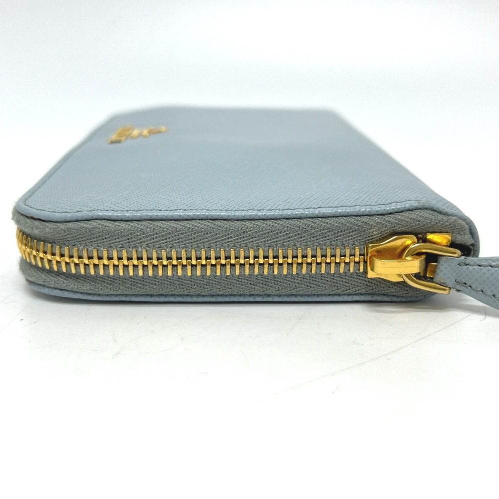 長財布 1M0506 ロゴ ラウンドファスナー 長財布 財布 ウォレット サフィアーノレザ- ブルー 長財布 1M0506 ロゴ ラウンドファスナー 長財布 財布 ウォレット サフィアーノレザ- ブルー