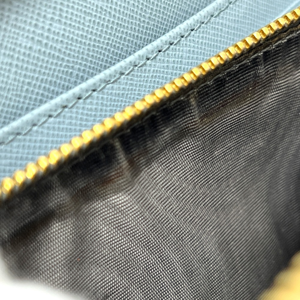 長財布 1M0506 ロゴ ラウンドファスナー 長財布 財布 ウォレット サフィアーノレザ- ブルー 長財布 1M0506 ロゴ ラウンドファスナー 長財布 財布 ウォレット サフィアーノレザ- ブルー