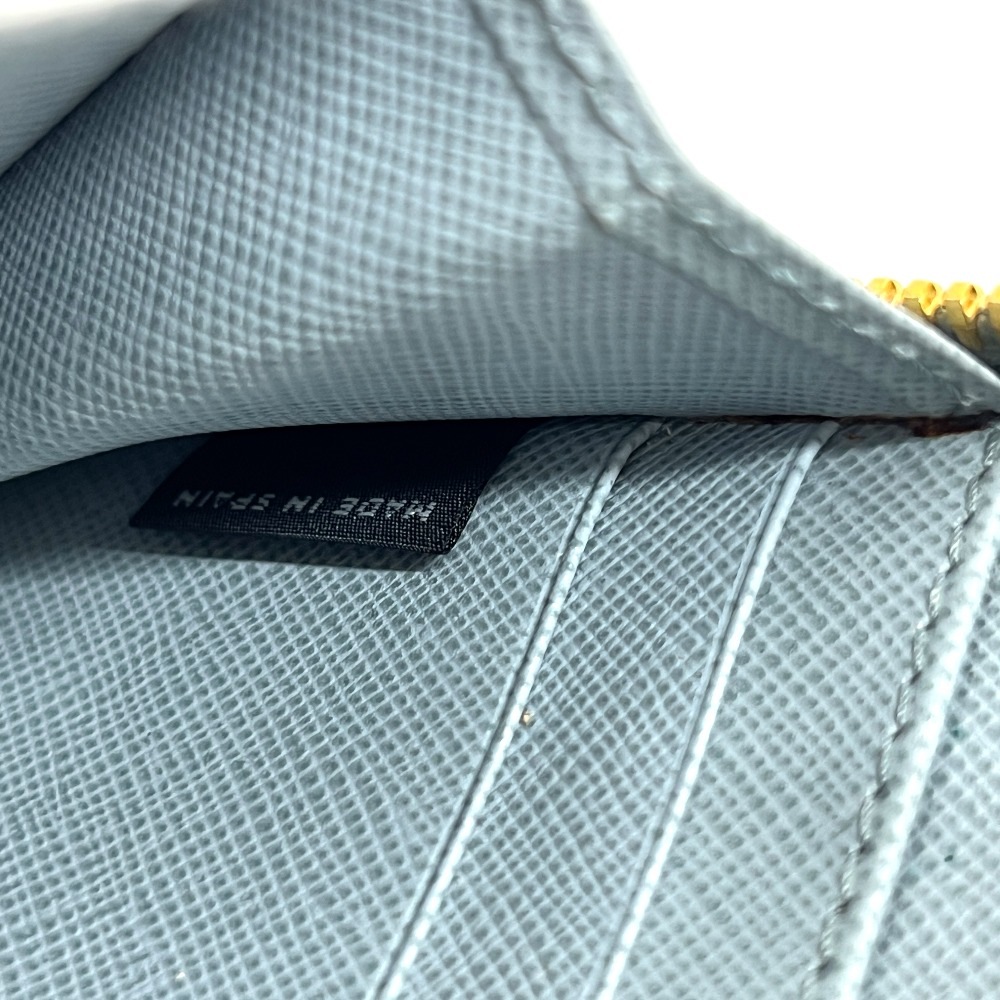 長財布 1M0506 ロゴ ラウンドファスナー 長財布 財布 ウォレット サフィアーノレザ- ブルー 長財布 1M0506 ロゴ ラウンドファスナー 長財布 財布 ウォレット サフィアーノレザ- ブルー