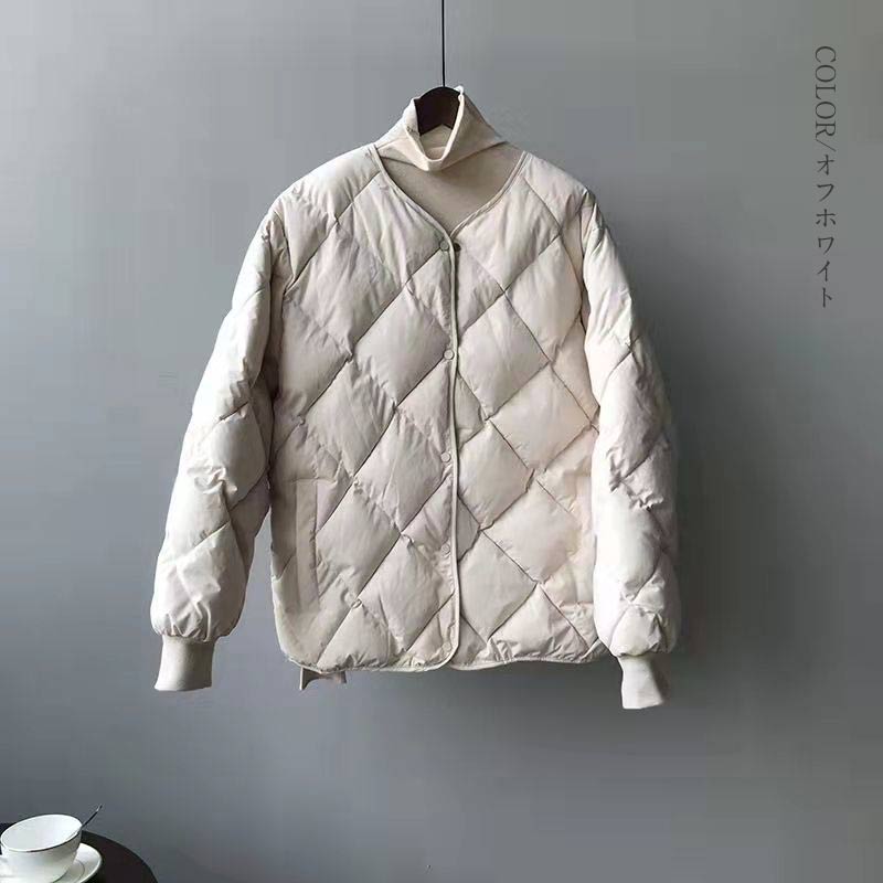 中綿ダウン キルティングコート レディース トップス 冬 中綿コート キルティングジャケット アウター ノーカラー カジュアル あったか 中綿ジャケット キルトジャケット 大きいサイズ 暖かい 軽量