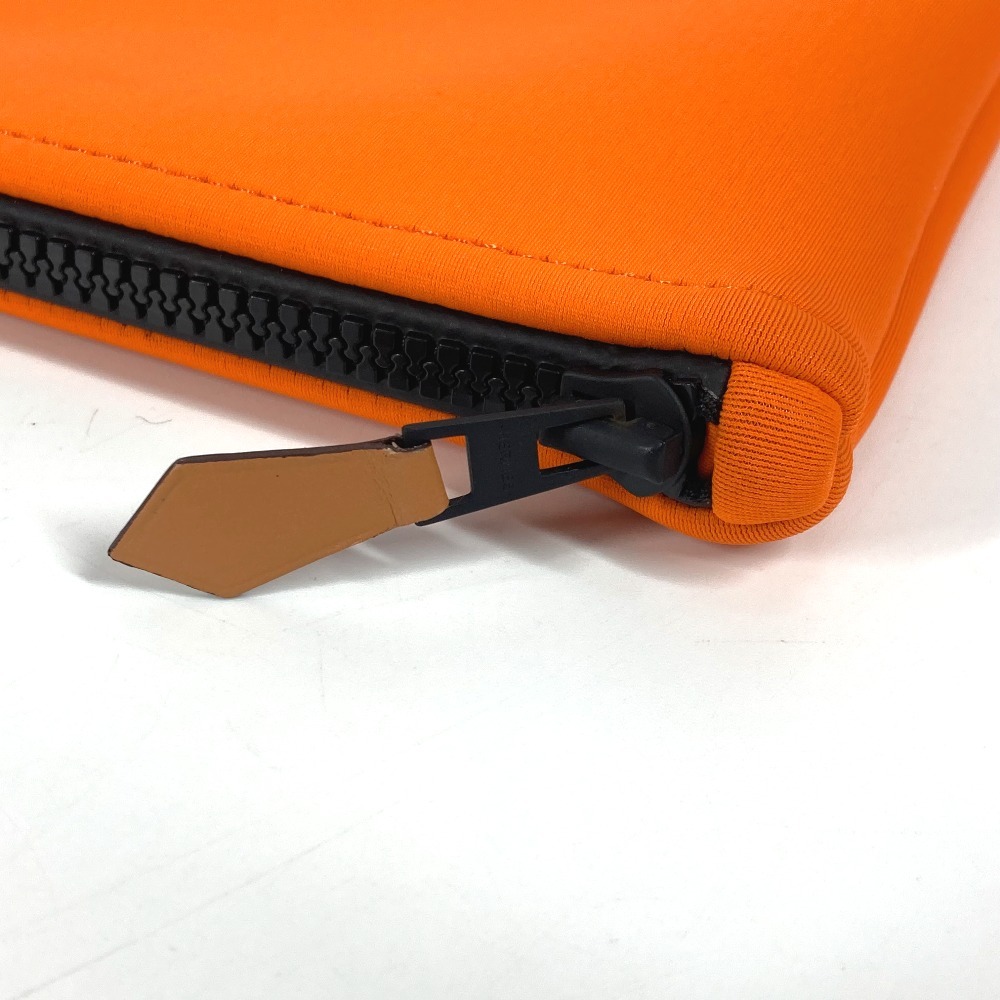 Hermesポーチ ネオバンMM ネオバン クラッチバッグ ポリアミド オレンジ
