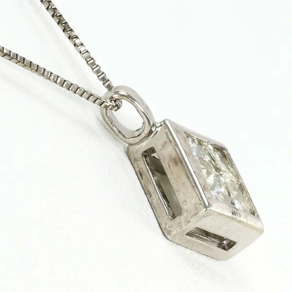 K18 18金 WG ネックレス イエローダイヤ 0.50 中古 K18 18金 WG ネックレス イエローダイヤ 0.50 中古