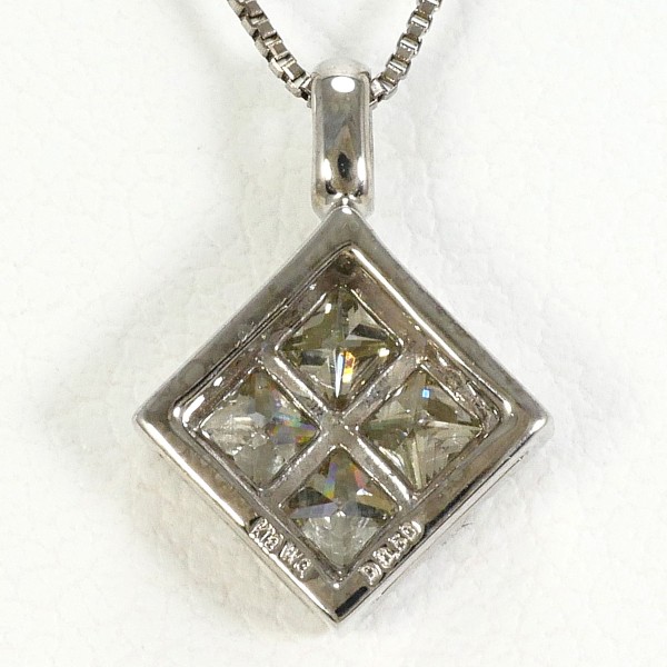K18 18金 WG ネックレス イエローダイヤ 0.50 中古 K18 18金 WG ネックレス イエローダイヤ 0.50 中古