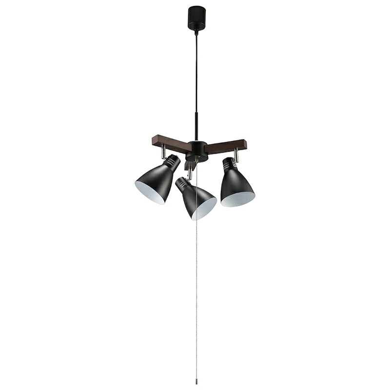 3灯ペンダントライト LED電球付 ブラック [品番]06-1500 LT-YY30AW-K オーム