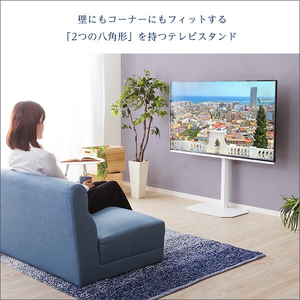 テレビ台 約幅49.5cm ブラック 八角壁寄せテレビスタンド ハードディスクホルダーセット 八角テレビスタンド専用 リビング テレビ台 約幅49.5cm ブラック 八角壁寄せテレビスタンド ハードディスクホルダーセット 八角テレビスタンド専用 リビング