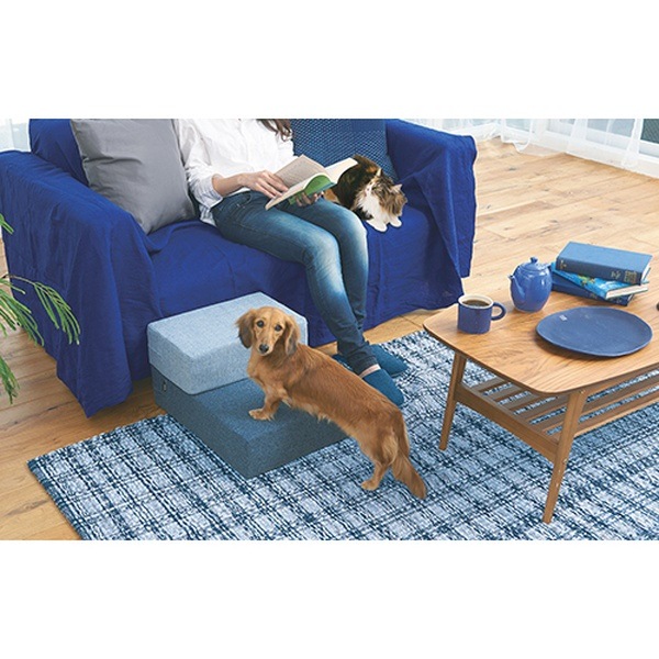 ファブリッククッションステップ オーシャンブルー マット 段差 ステップ ネコ 犬用 猫 ウレタンフ ファブリッククッションステップ オーシャンブルー マット 段差 ステップ ネコ 犬用 猫 ウレタンフ
