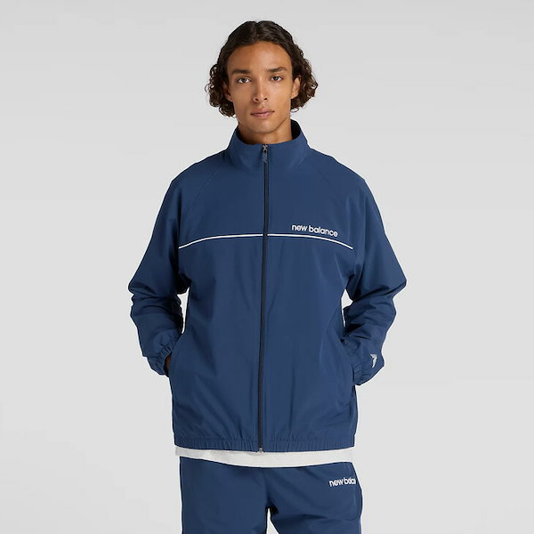 Qoo10] new balance ウインドブレーカー メンズ ウーブン 裏