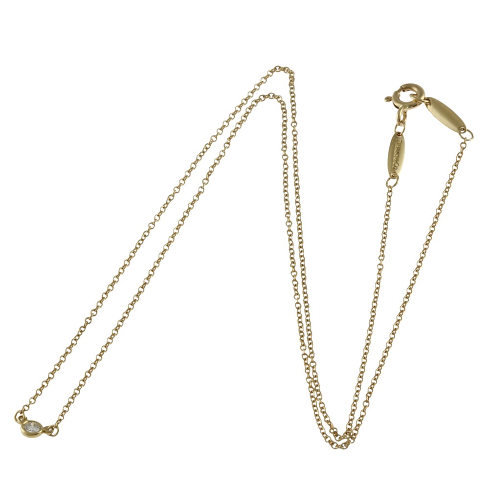 ティファニー バイザヤード 約0.05ct ネックレス 18金 K18イエローゴールド ダイヤモンド TIFFANY&Co. 中古 美品 ティファニー バイザヤード 約0.05ct ネックレス 18金 K18イエローゴールド ダイヤモンド TIFFANY&Co. 中古 美品