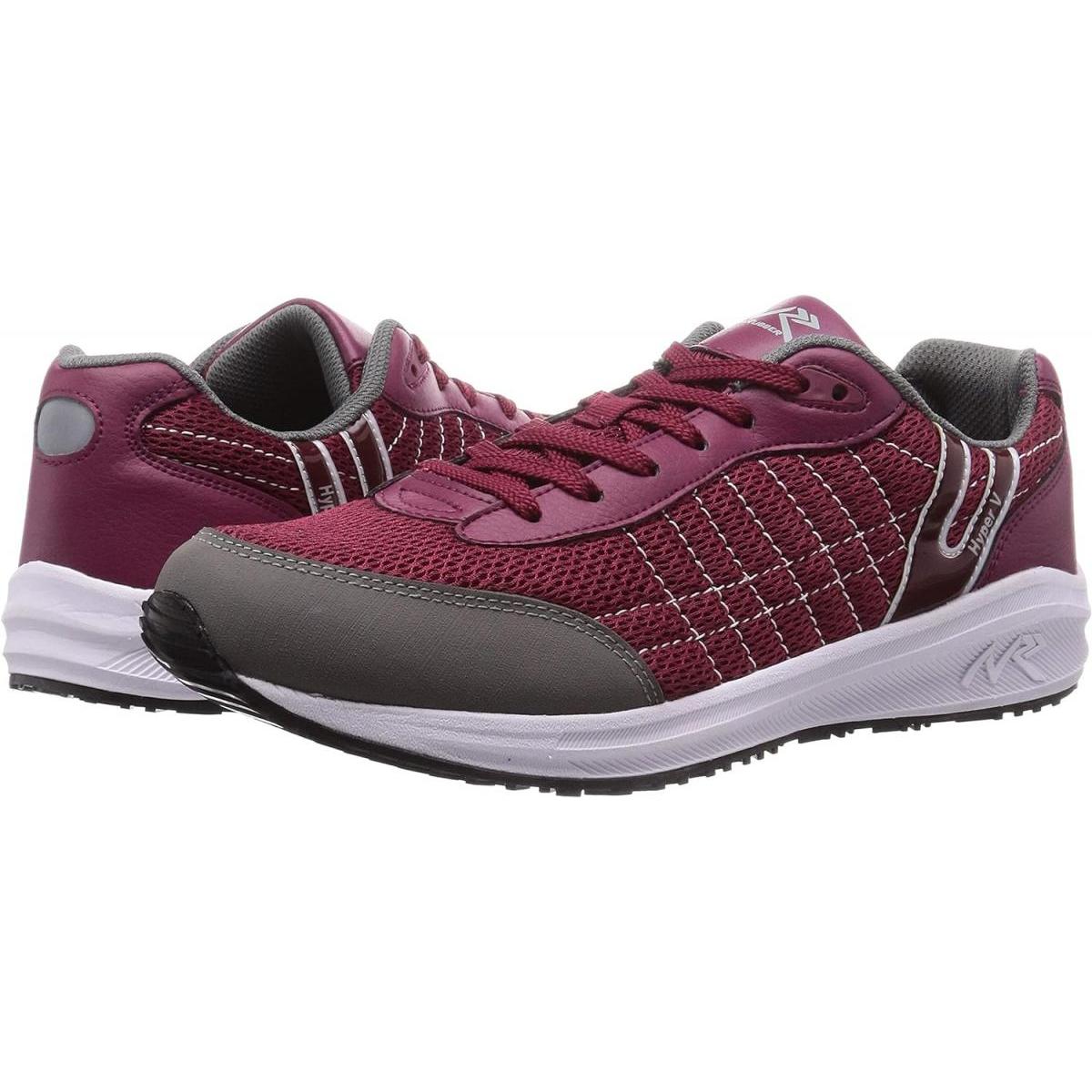 日進ゴム HyperV #005 ハイパーV 赤 エンジ 26.0cm スニーカー 作業靴 作業スニーカー 先芯なし 耐油 ムレにくい 軽量 耐滑【代引不可/沖縄・離島不可