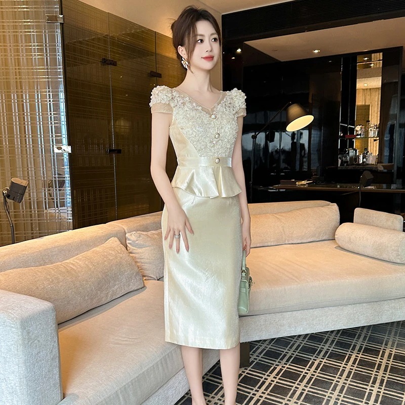 夏 ワンピース ドレス パーティー キャバ 大人 同窓会 披露宴 卒業式 結婚式 演奏会 ウェディング 二次会 02 sip-siphooray.com