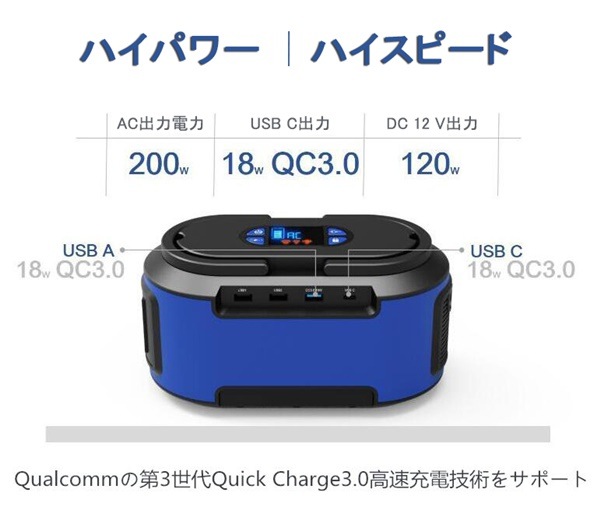 返品不可】 【pse認証】ポータブル電源 車中泊 家庭用蓄電池 アウトドア キャンプ 停電 大容量 災害 修正弦波 防災グッズ 発電機 60000mAh /222wh モバイルバッテリー カラー:ブルー - flaviogimenis.com.br