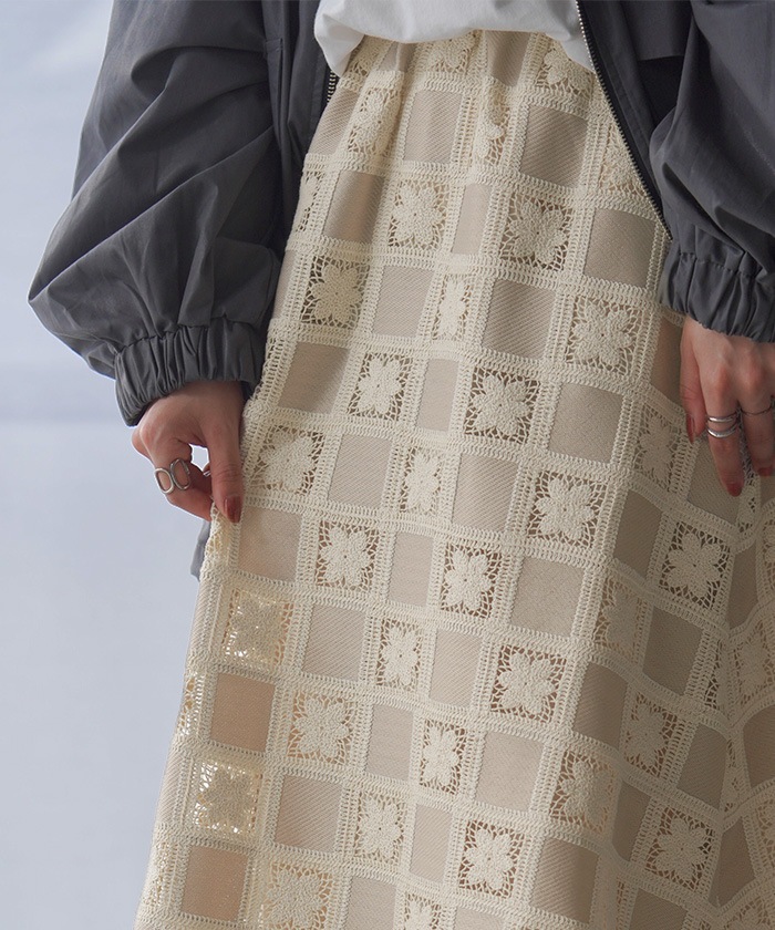 スカート かぎ編み レース レディース ロングスカート ボトムス ロング チェック 花柄 フレア フレアスカート ハイウエスト総柄 ウエストゴム Aライン マキシ マキシスカート 大きいサイズ 体型カ スカート かぎ編み レース レディース ロングスカート ボトムス ロング チェック 花柄 フレア フレアスカート ハイウエスト総柄 ウエストゴム Aライン マキシ マキシスカート 大きいサイズ 体型カ