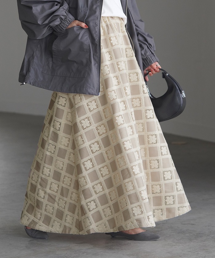 スカート かぎ編み レース レディース ロングスカート ボトムス ロング チェック 花柄 フレア フレアスカート ハイウエスト総柄 ウエストゴム Aライン マキシ マキシスカート 大きいサイズ 体型カ スカート かぎ編み レース レディース ロングスカート ボトムス ロング チェック 花柄 フレア フレアスカート ハイウエスト総柄 ウエストゴム Aライン マキシ マキシスカート 大きいサイズ 体型カ