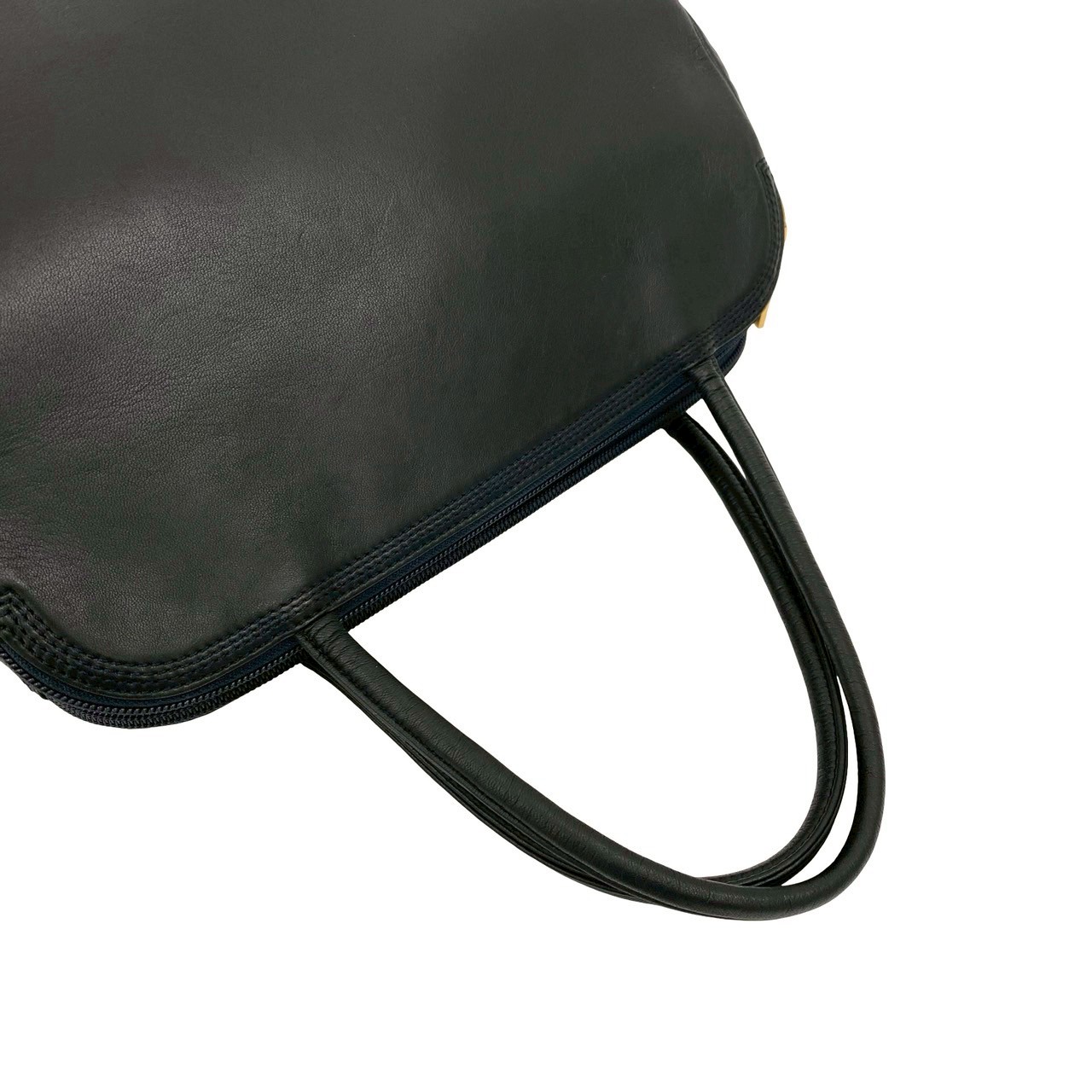 ヴィンテージ アナグラム ロゴハンドバッグ レザー ネイビー 18246