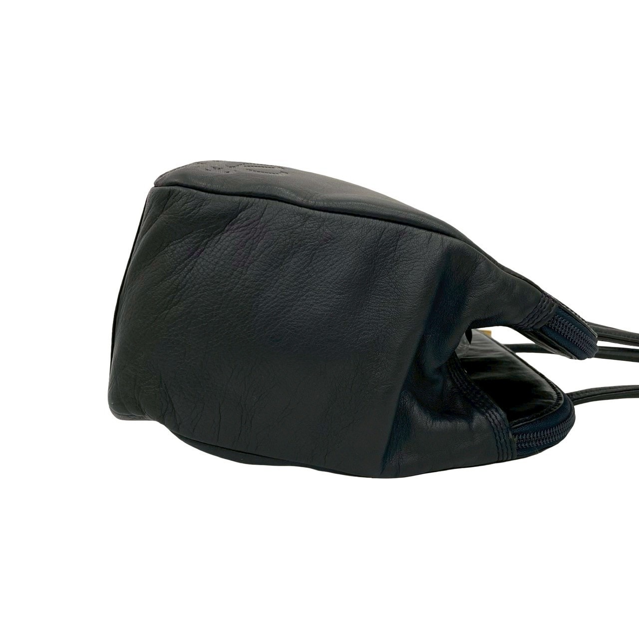 ヴィンテージ アナグラム ロゴハンドバッグ レザー ネイビー 18246