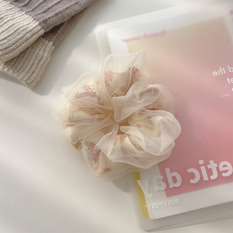 【1点ご購入 で10点プレゼントいたします】網紗感丸子ヘアリング女性トップロープ小清新気質ヘアロープヘアアクセサリー